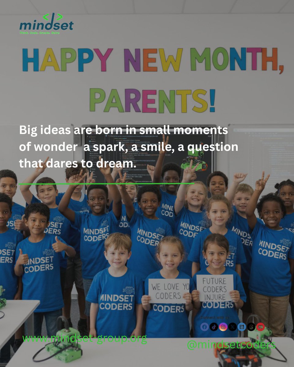 coding_mindset's tweet image. Big ideas often start in small moments of wonder. Let’s keep fueling curiosity and courage in every child. Happy new month to all parents!