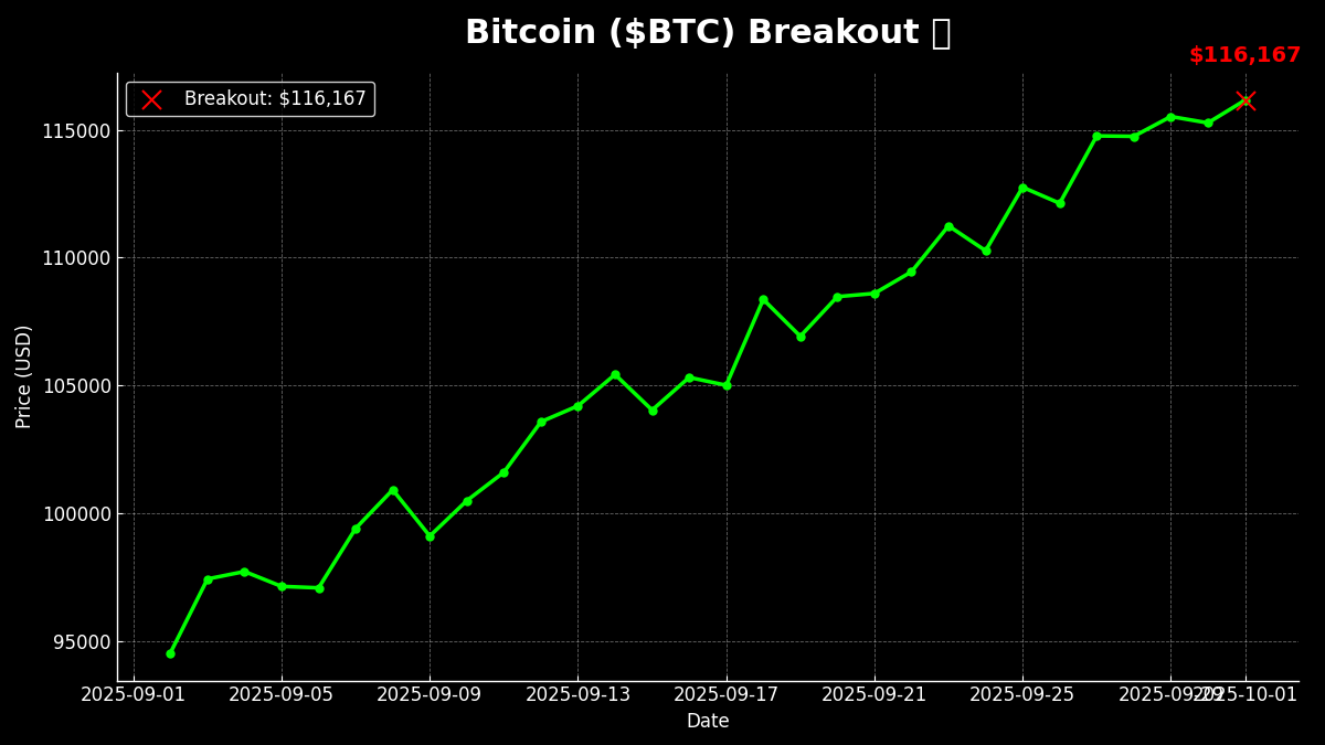 10000xmemeKING's tweet photo. $BTC just blasted past $116K 🚀 — October’s off to a serious start. Is this #Uptober the breakout we’ve all been waiting for? 🌕
#Bitcoin #Crypto #HODL #CryptoNews https://t.co/3FUP7X5JZc