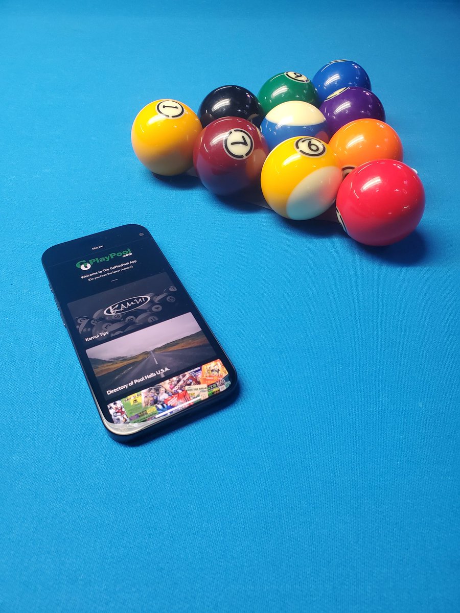 GoPlayPool's tweet photo. The GoPlayPool App - 📲📲📲
Have you got it? 🤔 It is free! L9ts to offer and more coming in 2026! 💯💯💯 
👉Flyers 👉 Locations 👉 Videos, drills and more... 
#goplaypool #flyers #locations #poolhalls #bars #taverns #videos #drills https://t.co/dQVDJDdvBJ