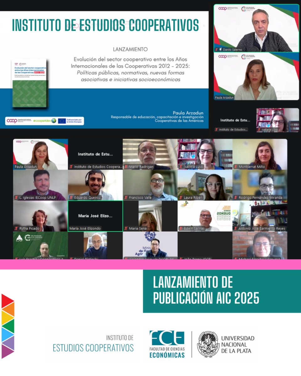 iecoopfceunlp's tweet photo. Exposición del artículo "Políticas públicas para el ahorro y crédito cooperativo en Argentina" en el presentación del libro "Evolución del sector cooperativo entre los AIC 2012 - 2025. Políticas públicas, normativas, nuevas formas asociativas e iniciativas socioeconómicas". https://t.co/WW8Gu8EOfb