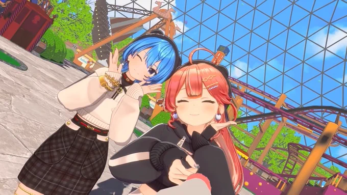 遊園地デートのイメージ捗りすぎる... ありがとうございます #miComet新衣装お披露目