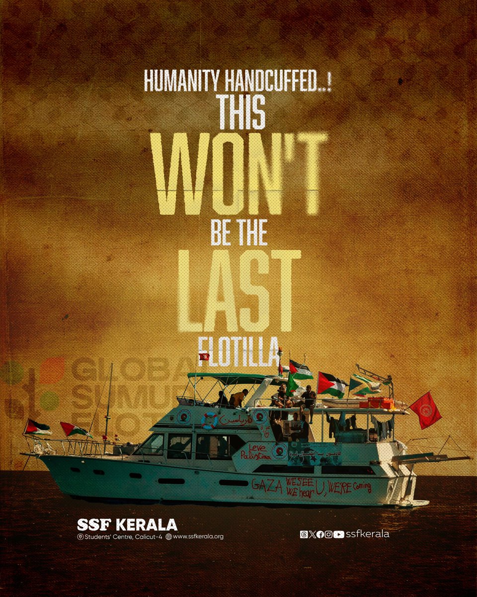 Humanity Handcuffed…!

This Won’t be the Last Flotilla 

#ssfkerala #gaza #flotilla #palestine