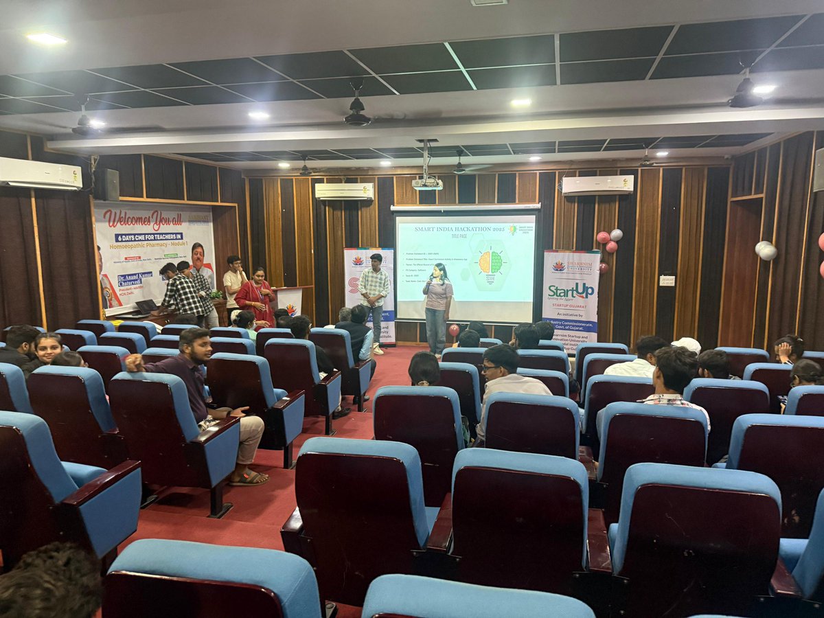 Space_STQ's tweet photo. The Future is Now: A Hackathon Journey
Hey everyone! 👋 I'm excited to share my experience participating in the recent internal hackathon at Swarrnim Startup and Innovation University!🚀
Our team, Code Worriors, tackled the challenge of Smart curriculum and Attandance App. https://t.co/xovbF7fPwX