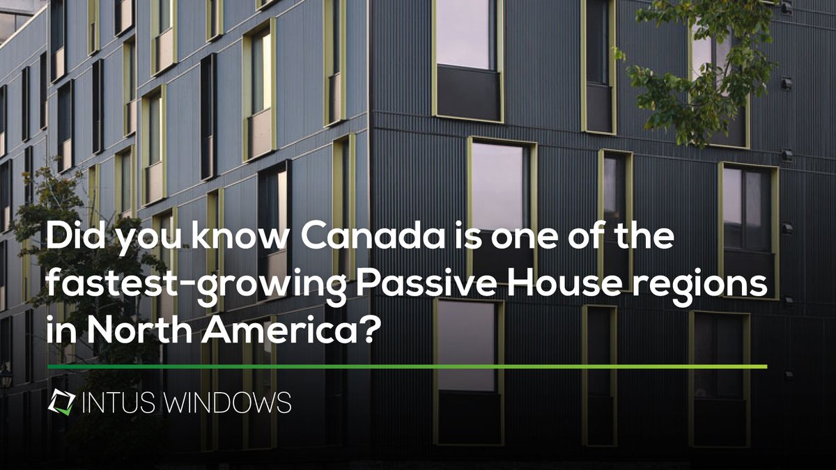 IntusWindows's tweet image. Did you know?
Canada is one of the fastest-growing Passive House regions in North America!
From 1,500+ certified units to 5,000 more underway, high-performance design isn’t the future, it’s here.
🔗 Explore SUPERA performance: zurl.co/j7IVS
#INTUSWindows