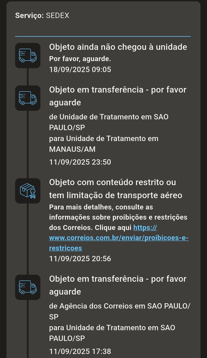mxwcf's tweet image. não sei porque ainda me surpreendo com incompetência dos @correiosBR e mais, com a mínima importância que eles dão a sua causa