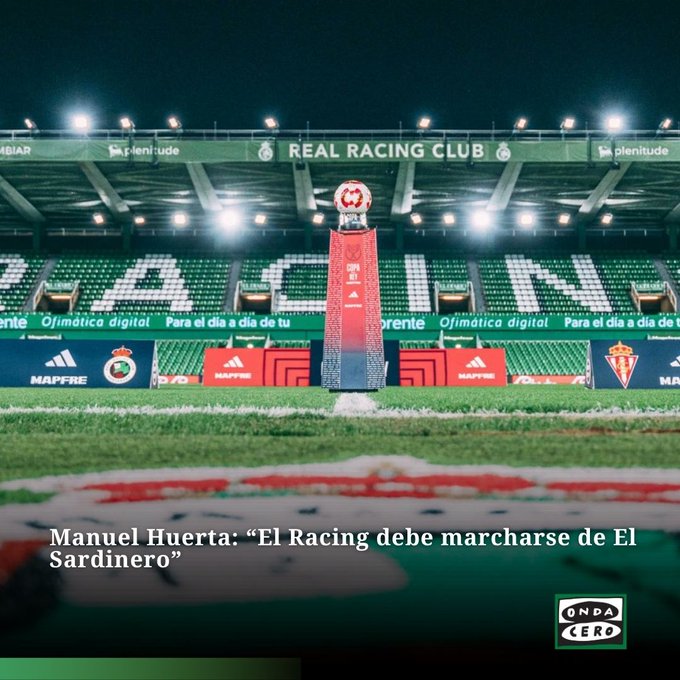 🎙️Manuel Huerta: "El Racing debe marcharse de El Sardinero. Todos los estadios tienden a salir del centro de las ciudades. La zona entre Monte y Bezana sería ideal"

"Manolo Higuera es el mejor presidente posible para el Racing"

ondacero.es/emisoras/canta…