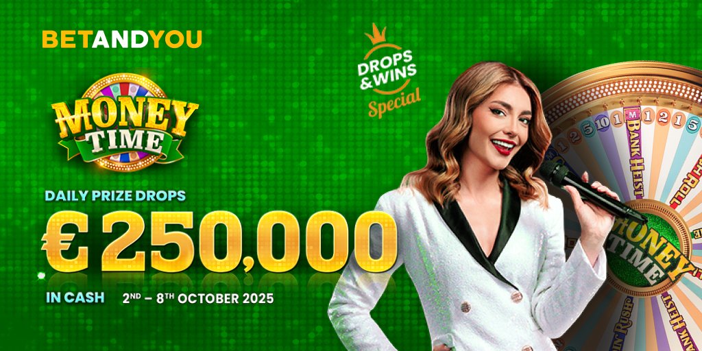 betandyouBR's tweet photo. #onlinecasino #slots
💰O relógio está correndo: € 250K em prêmios, #cashdrops instantâneos, tudo no Money Time™ de 2 a 8 de outubro! Jogue agora a partir de € 0,20. Um giro é tudo o que você precisa.
https://t.co/mnuCwgkgRA https://t.co/97q62YJRjS