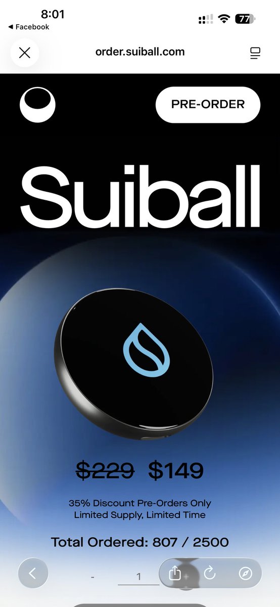 Cajel0x's tweet photo. It’s my birthday today 🎉 so I gifted myself a Suiball from @SuiNetwork x @citadelwallet.

I really believe in what they’re building. Still waiting on my @SuiPlay and I think Suiball will be the perfect wallet partner for it.

Curious… what else is cooking over there? 👀 @kostascrypto @EvanWeb3
