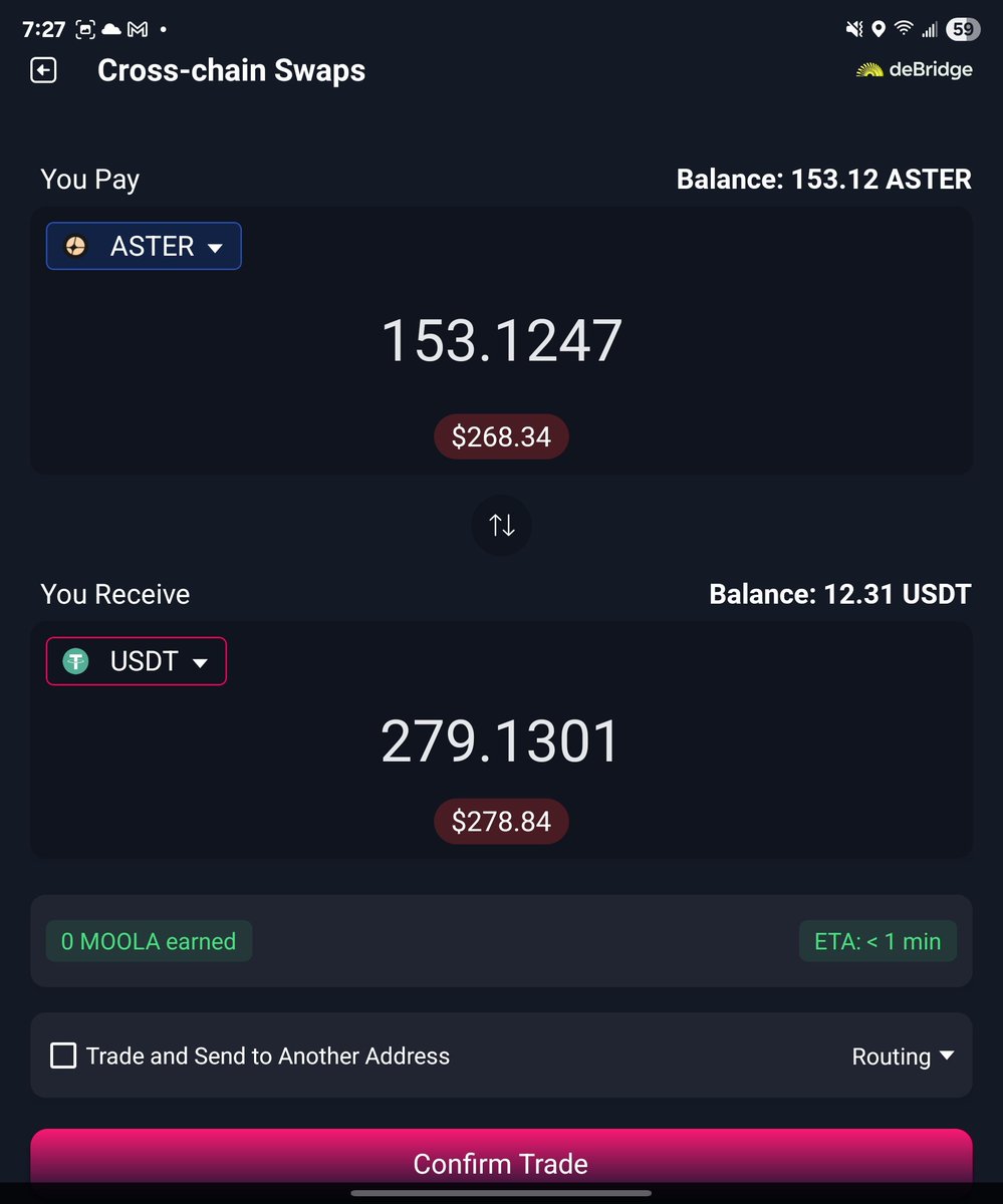 Cross-chain Swaps powered by deBridge. 

Locking into positions from your phone has never been easier. 

Degen Wallet Now Available on Android and IOS.