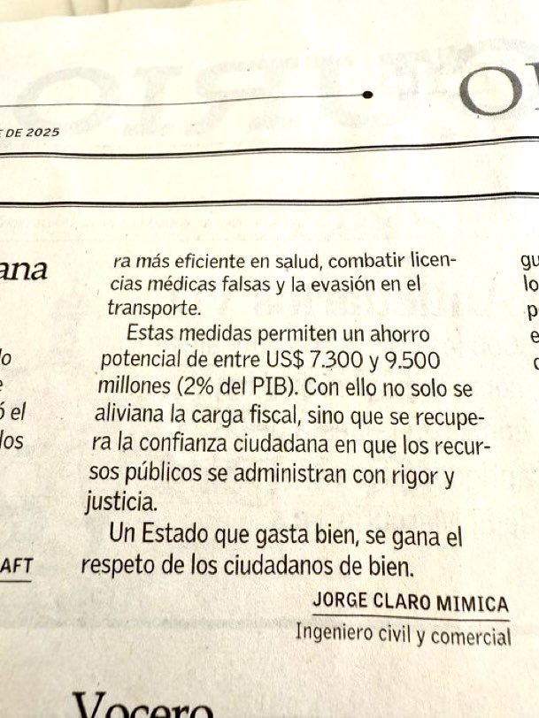 Parece <a href="/ignaciobriones_/">Ignacio Briones</a> que somos muchos los que pensamos que Si se puede ahorrar US$6.000 millones de Gasto Fiscal (1.6% del PIB) sin afectar los programas sociales . Si gana Matthei el 16 Noviembre también debería adoptar medidas extremas de reducción de gastos públicos .