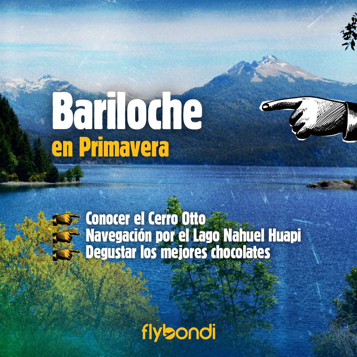 flybondioficial's tweet image. El FINDE LARGO de octubre esta cerca y solo significa una cosa: ¡Escapada a la vista!✈️💛

¿No sabes donde viajar? 🤔
Te dejamos algunas opciones para que elijas según tus ganas.🙌

Hacé clic 👉bit.ly/42HzRNl y reservá tu próximas mini vacaciones ✨

#Flytip:  Deslizá el