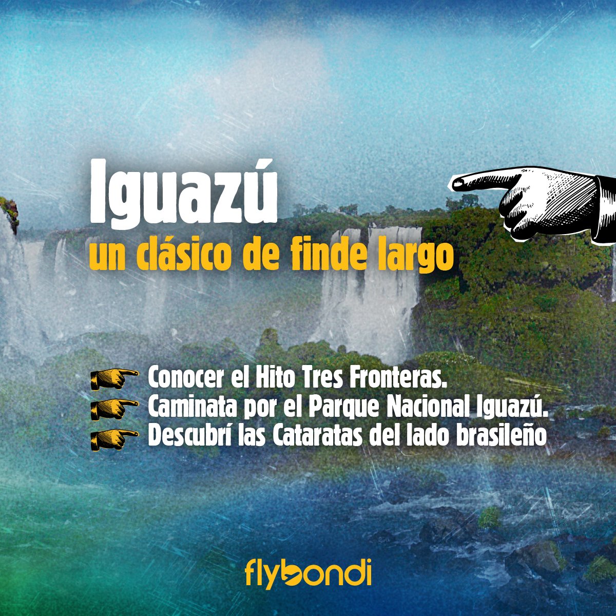 flybondioficial's tweet image. El FINDE LARGO de octubre esta cerca y solo significa una cosa: ¡Escapada a la vista!✈️💛

¿No sabes donde viajar? 🤔
Te dejamos algunas opciones para que elijas según tus ganas.🙌

Hacé clic 👉bit.ly/42HzRNl y reservá tu próximas mini vacaciones ✨

#Flytip:  Deslizá el