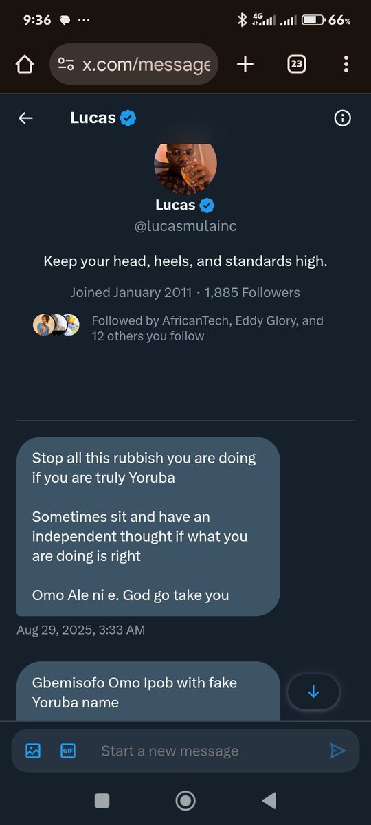 EmirSirdam's tweet photo. Here is one mentally unstable BATIDIOT that escaped Yabaleft and is going from dm to dm threatening people. 🤦🏾♂️😂
This Madness MUST end in 2027.
#APCIsATerroristOrganization https://t.co/658Qee5Gds
