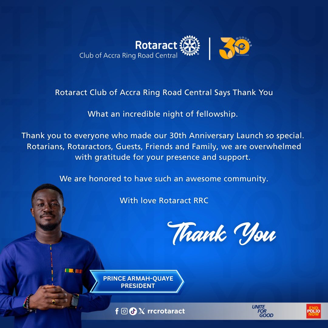 Rotaract Club of Accra Ring Road Central Says Thank You
