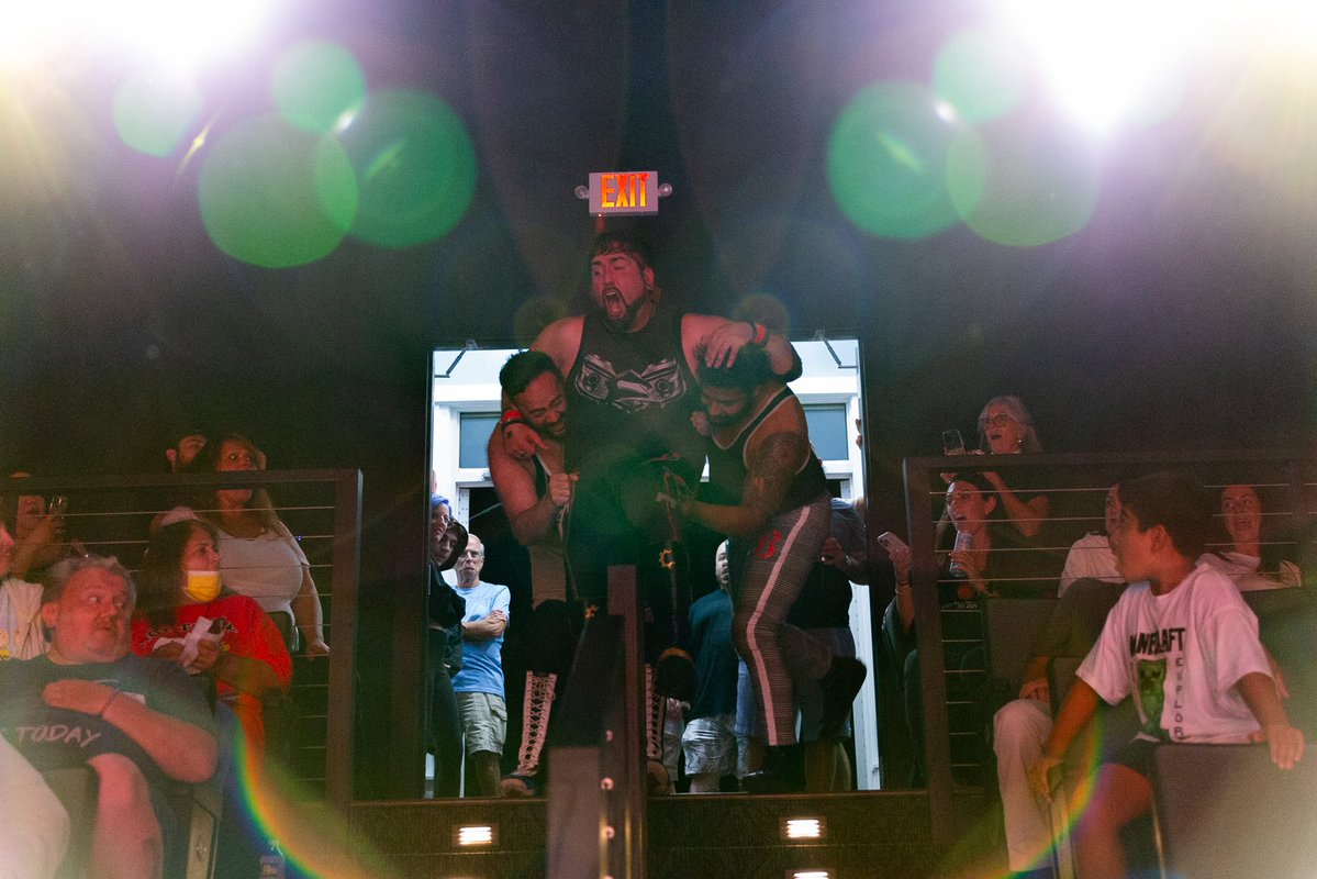 Crotched on the railing!

MPW Encore
September 5, 2025
Mantoloking Road Playhouse
Brick, New Jersey

MPW MPH Medal
Triple Threat Match
7 Minute Time Limit

Eric Corvis (c) vs. "Poppa Bear" Wade Krueger vs Luca Brazzi

📷: <a href="/_moniland/">moni</a>

#wwe #aew #prowrestling #wrestling #nxt