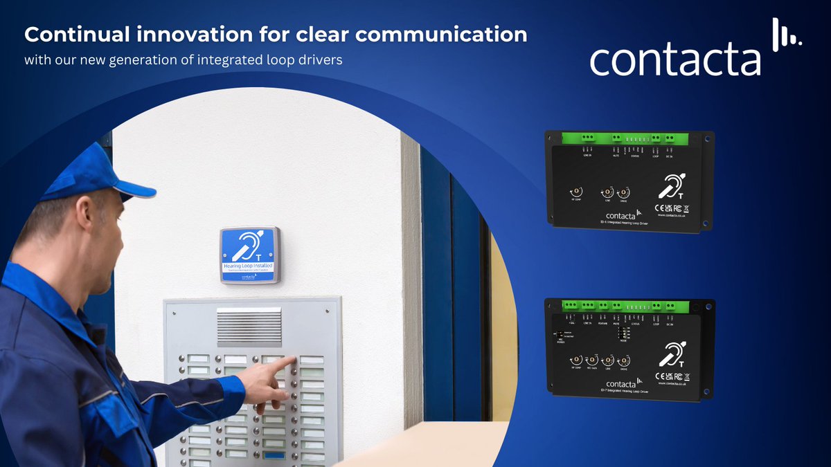 ContactaSystems's tweet image. Our latest series of integrated #hearingloop drivers is powerful and has a broad range of uses. The ID-6 and ID-7 can also help digital operations in Europe like self-service ticket machines comply with new EAA legislation. Find the details on our website  contacta.co.uk/products/large…