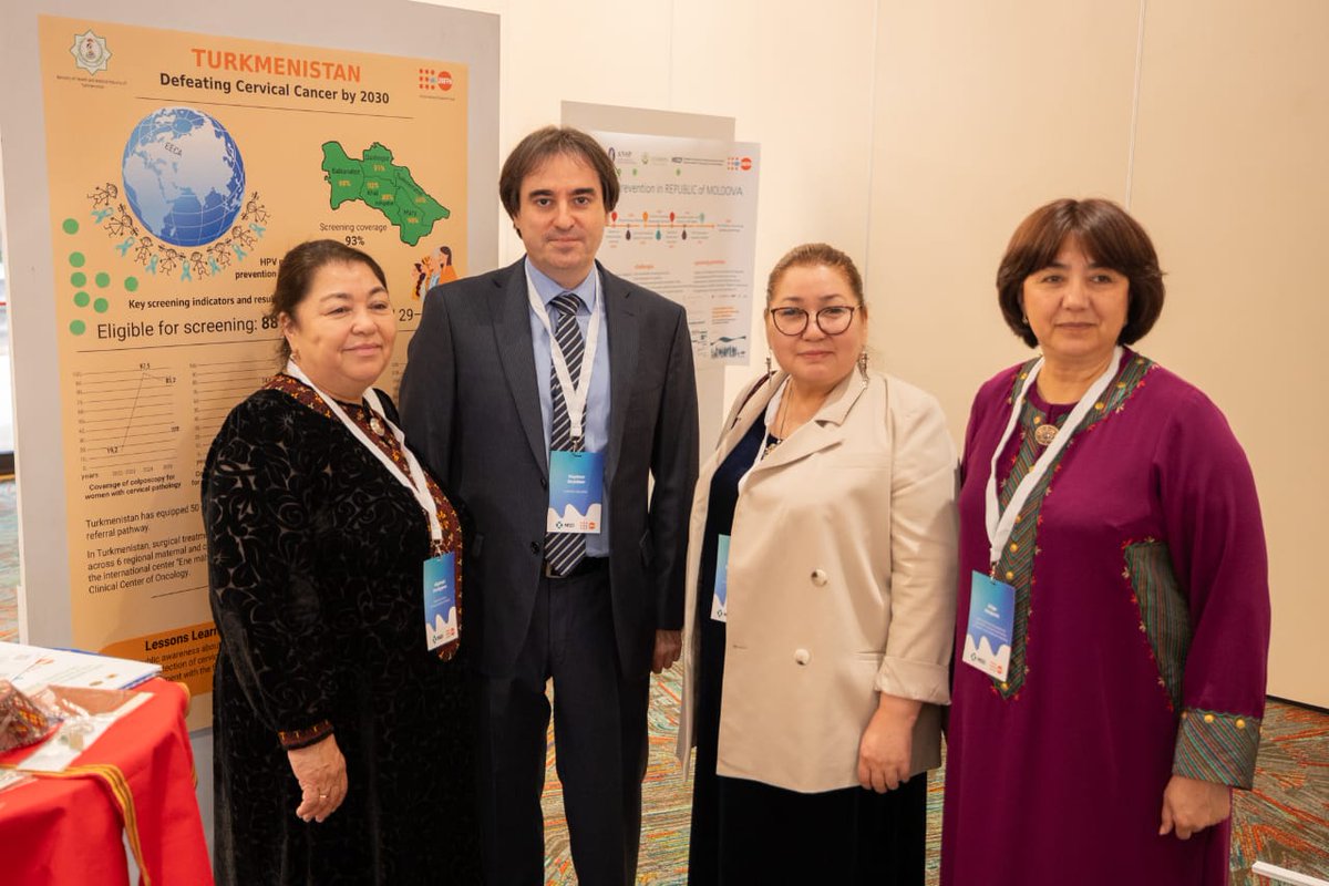 A vital collaboration in the fight against #cervicalcancer. The #Turkmenistan delegation, facilitated by <a href="/UNFPA/">UNFPA</a>, joined partners at the annual Regional Alliance forum (Sept 30 - Oct 2) in Skopje 🇲🇰 to share insights and strengthen efforts to end the disease. #EndCervicalCancer