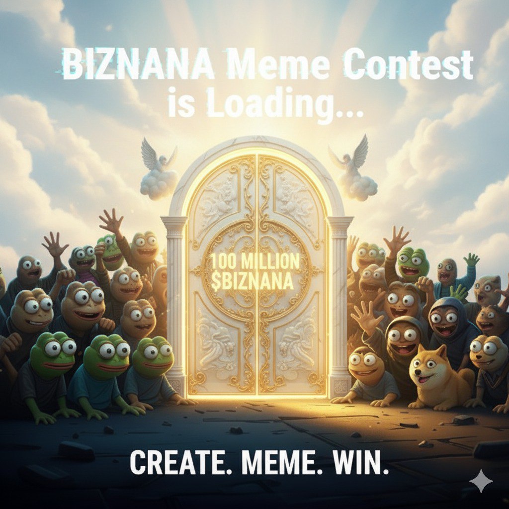 BiznanaTime's tweet image. The gates are opening and the crowd is ready! 🎉 Our BIZNANA Meme Contest is officially LIVE! It's time to CREATE. MEME. WIN. for your share of 100 Million $BIZNANA! Show us your funniest, most viral-worthy creations.
#BiznanaMemeContest #CreateMemeWin #CryptoMeme #MemeLaunch