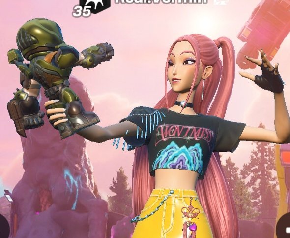 only game in existence where I can have mira fistbump a doomguy toy just because it brings me pure joy,.