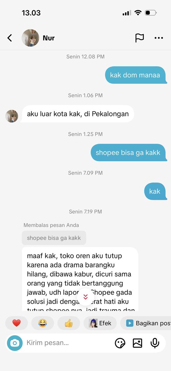jasmineenzz's tweet photo. ⚠️⚠️PENIPUAN LS BP⚠️⚠️

awalnya ada orang yg buat vt jual tiket konser bp dan seperti biasa di komen bayak yg wts tiket dan ls. awalnya aku iseng komen “wtb ls bp v2”. muncul lah orang ini yg blg ada ls, tp itu posisi aku udh co ls di shopee dan aku gajadi. https://t.co/QpfHsnnnef