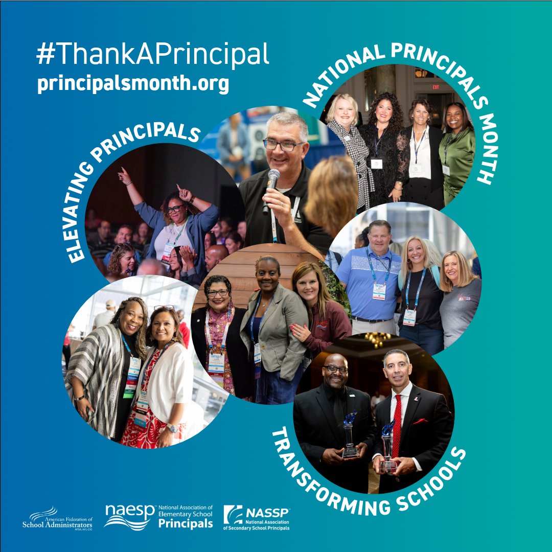 October is National Principals Month! We honor and thank principals across the state for all they do to support Michigan students, teachers, schools, and communities. #ThankAPrincipal #miched #proudMIeducator #PME  #NationalPrincipalsMonth