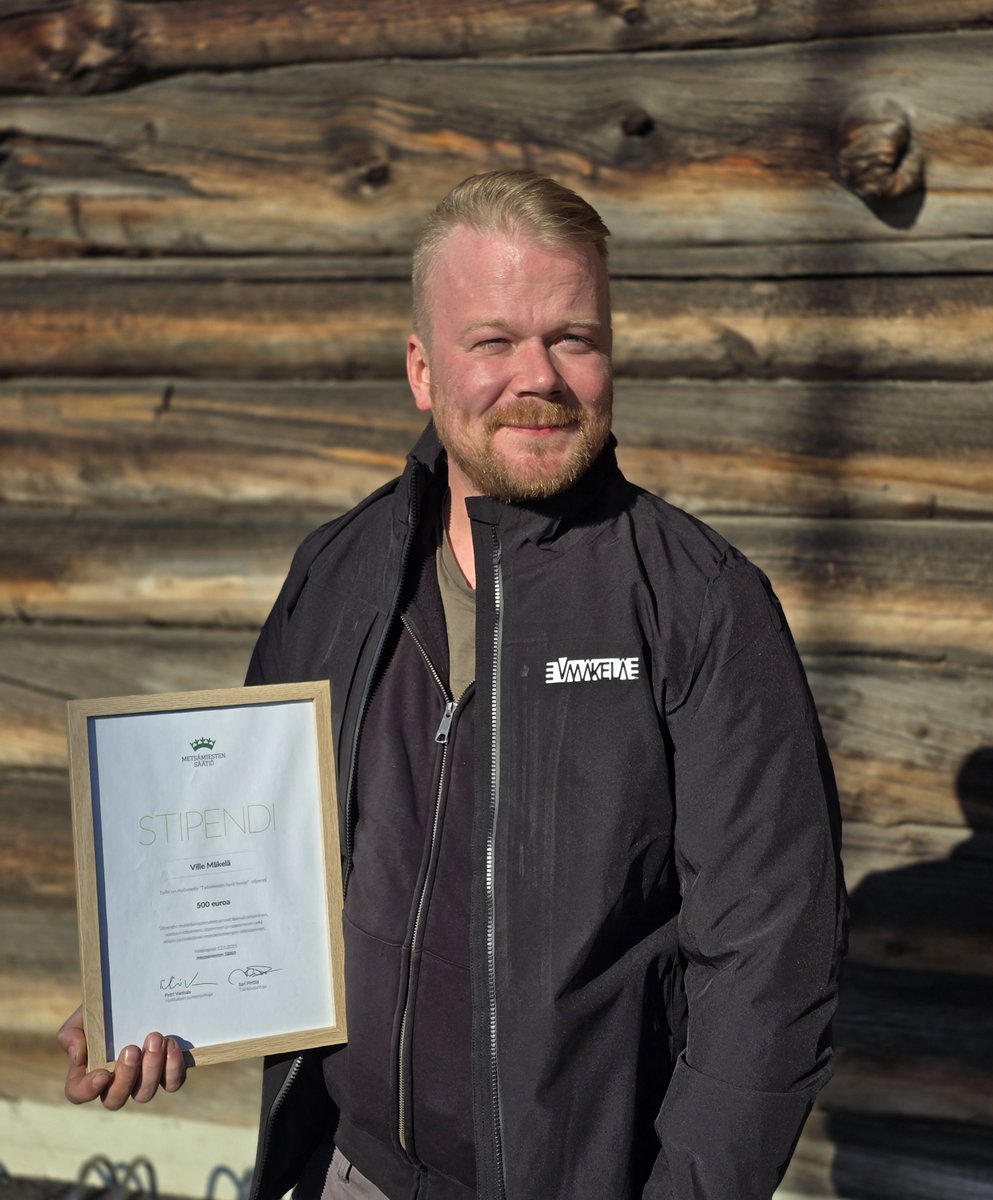 Kuljetusliike V. Mäkelä Oy:n huittislaiselle kuljetusyrittäjä Ville Mäkelälle on myönnetty Metsämiesten Säätiön ”Työyhteisön hyvä tyyppi” -stipendi. ”Ville luo positiivisella asenteellaan paljon hyvää työyhteisöön vaikeillakin hetkillä. Hän on aina ensimmäisenä mukana