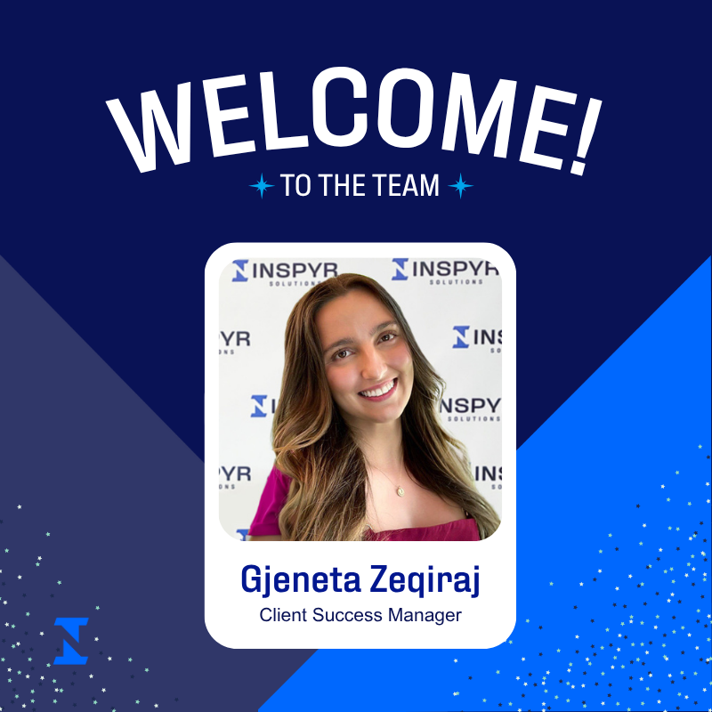 INSPYRSolution's tweet image. Help us give a warm welcome to Gjeneta Zeqiraj, who just joined INSPYR Solutions as a new Client Success Manager! 🎉

We’re thrilled to have her here and look forward to the great work she’ll do with our team. Welcome aboard, Gjeneta!

#INSPYRculture #Welcome #NewHire