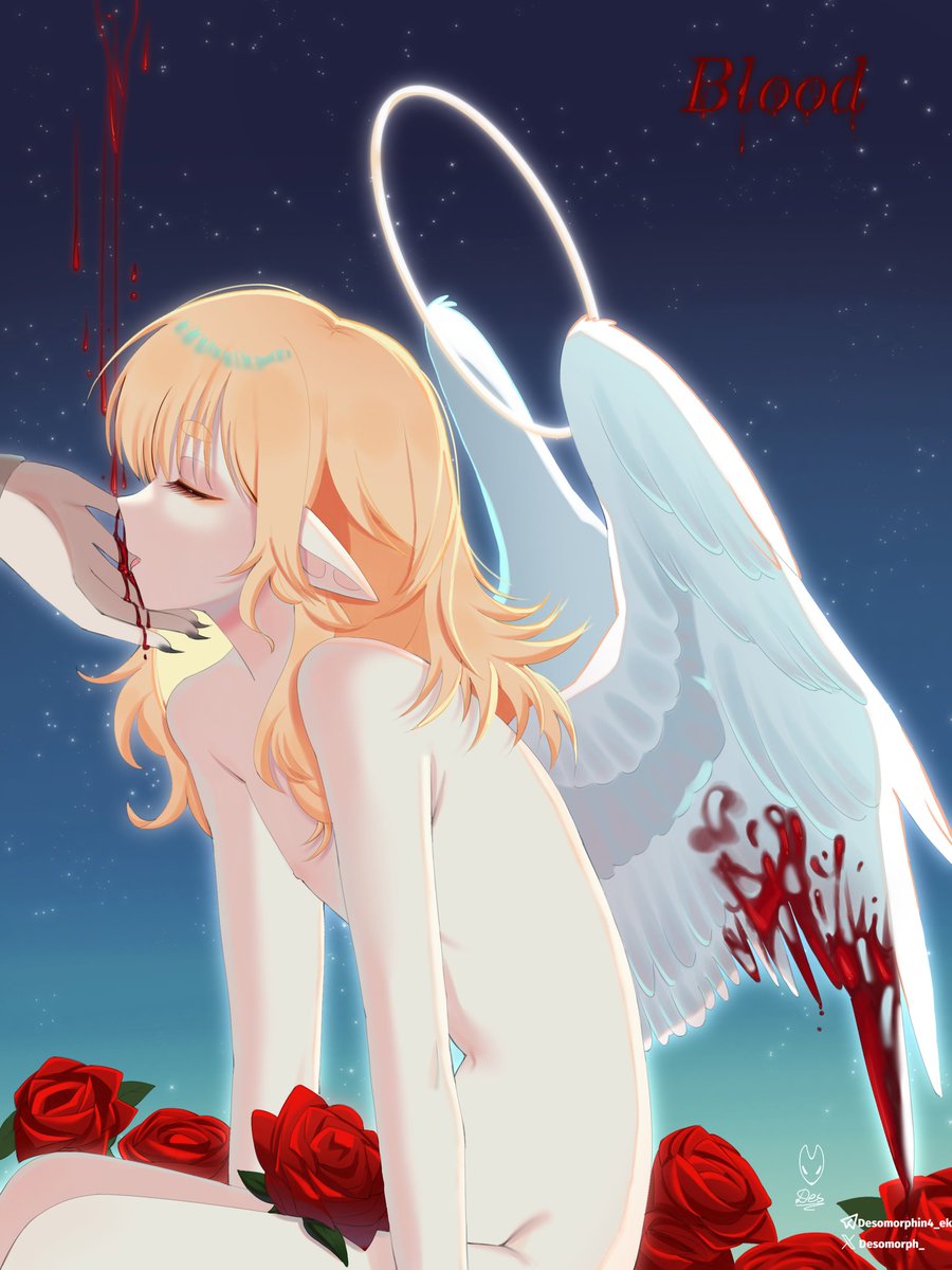 I decided to do Artober this year <3
Day 1. Blood. 
#illustration #art #Angel #artober2025 #ocart