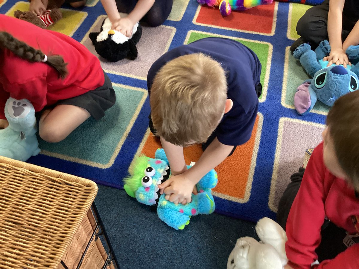 CGIY1Shillam's tweet photo. Our โRestart a Heartโ session showed us what to do in an emergency! Our teddies were excellent patients! Da iawn! #RSAHLive25 #CGIWB #healthyconfidentindividuals https://t.co/LJSeCvl7Rw