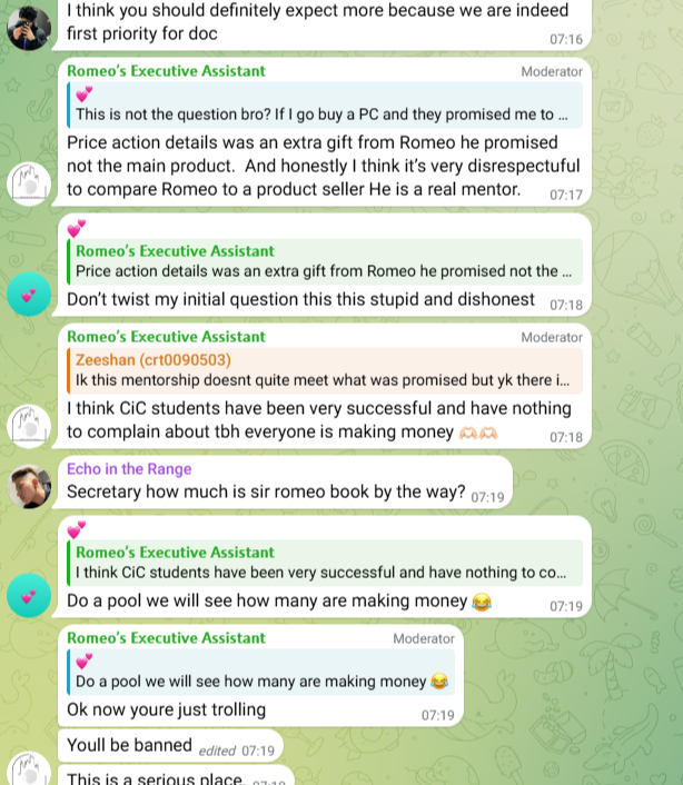 SarkarConcepts's tweet image. @TheSoupRoom @DodgysDD @I_Am_The_ICT You guys are real traders on @X 

Please help repost as many people are about to get their  $$ stolen to pay for a fake course @Romeotpt again. He has left after payment since January.  Be aware of this Courses. He will provide nothing.