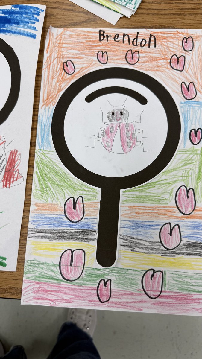 ArtwithmsZ's tweet photo. 🐞🐜🦋 Our Kinder &amp; 1st grade art scientists have been busy exploring the tiny world of BUGS! Through art and creativity, they zoomed in with magnifying glasses to discover all kinds of crawly friends. 🌸🔍✨ #BBEArt #YoungScientists #CreativeLearning @BBE_Bullfrogs @FdmBolden https://t.co/5mWPG2DFp2