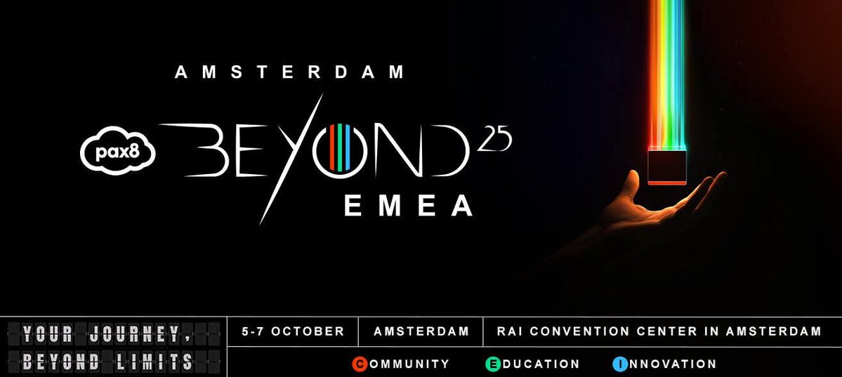 INFuse_Data's tweet image. We're heading to Amsterdam this Sunday for @pax8 Beyond EMEA 25! 3 days of Community, Education & Innovation, with MSPs, vendors & industry leaders.
We'll be keeping an eye on the trends, data, and insights shaping the future of the channel. See you there!
#Pax8Beyond #EMEA