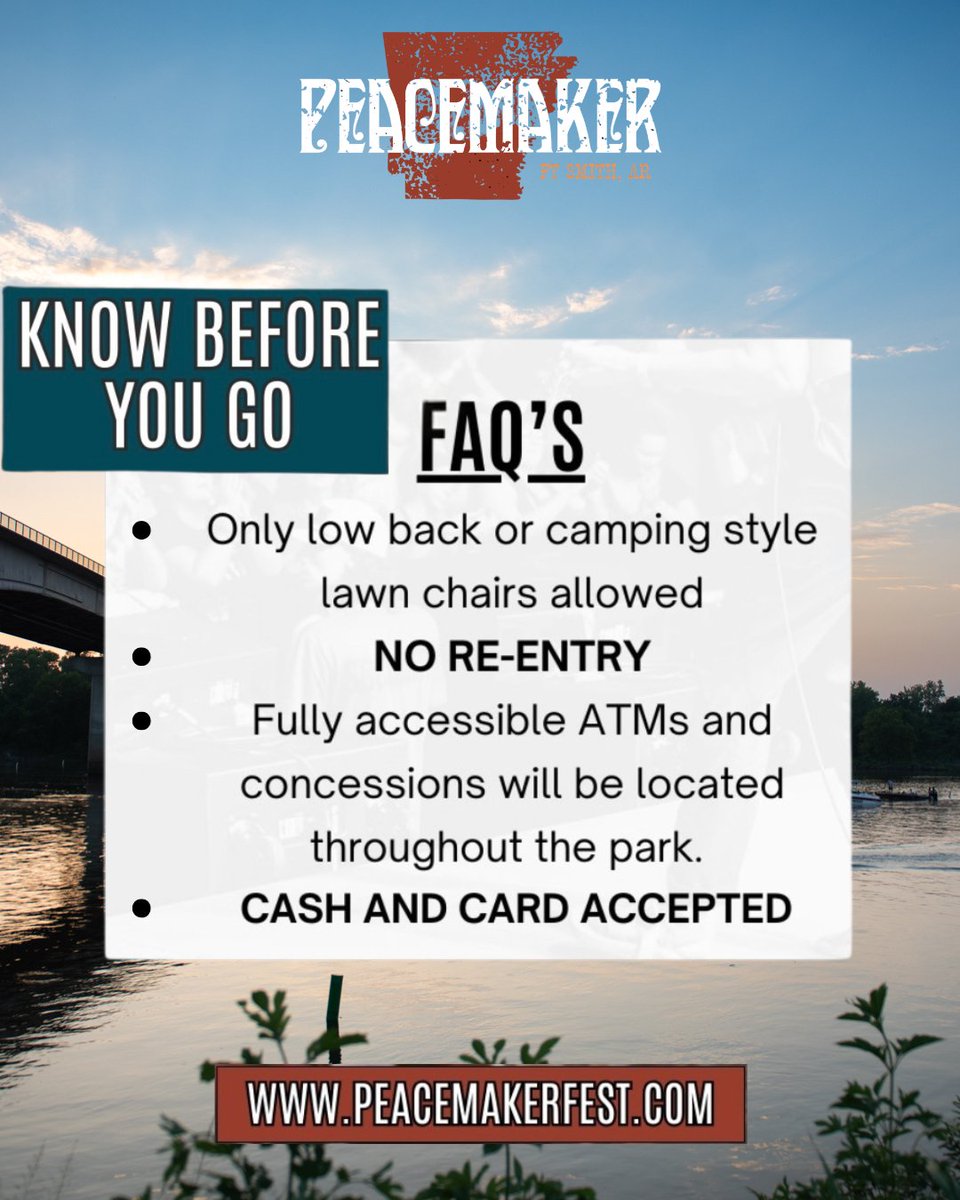 Peacemakerfest's tweet image. Headed to Peacemaker Fest NEXT week? 👀 Here’s everything you need to know before gates open—save this post! 📲