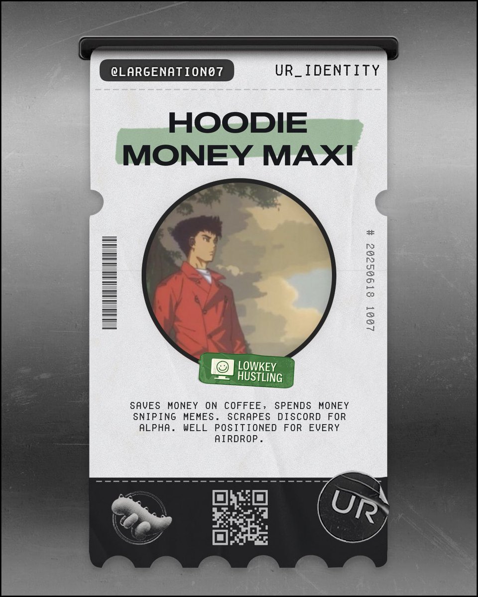 Just claimed my UR IDENTITY 🧾

Take the quiz → reveal who UR

@UR_Global is launching soon, join the community.