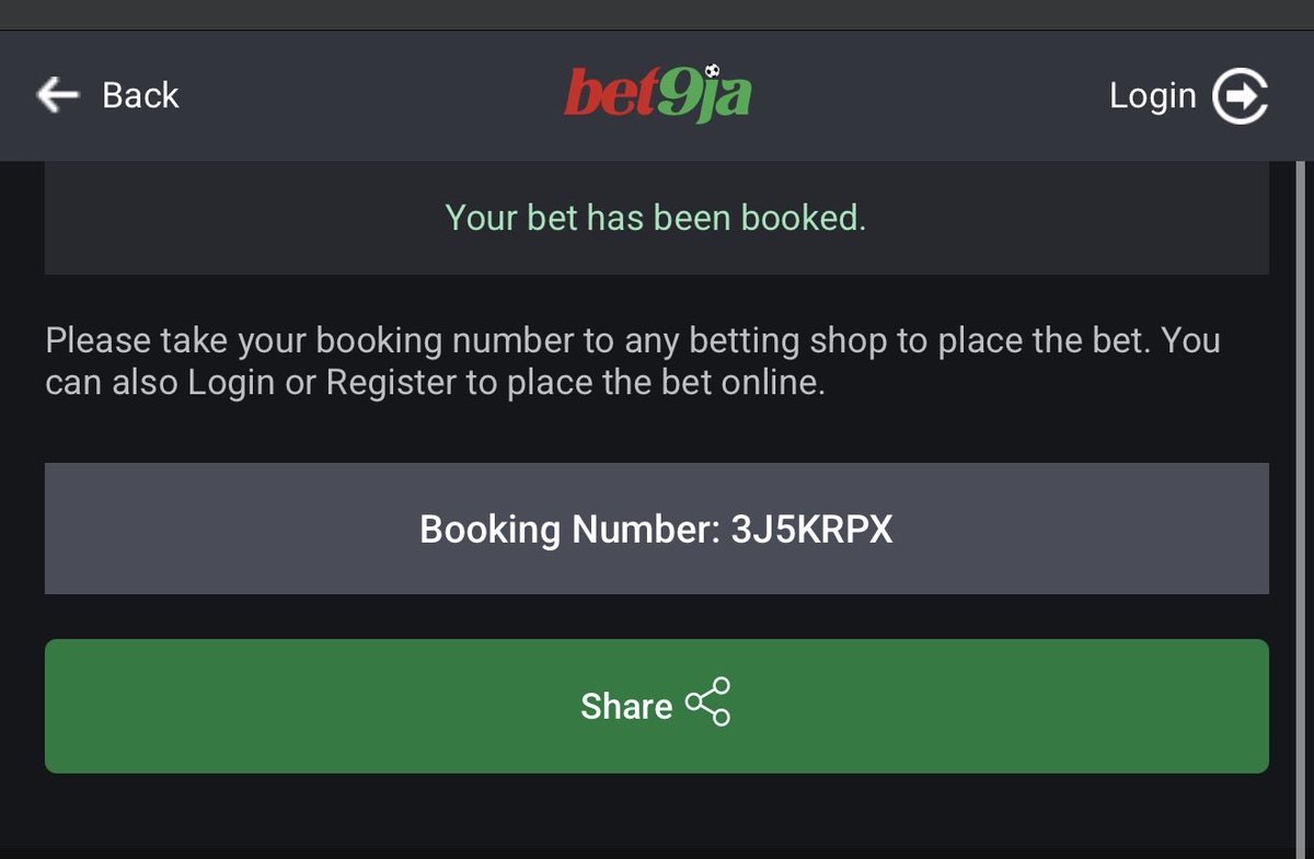 6 FT X - 3J5KRPX

IGNORE ‼️ 

#Bet9ja #Bet9jaCode #BetResponsibly 🔞