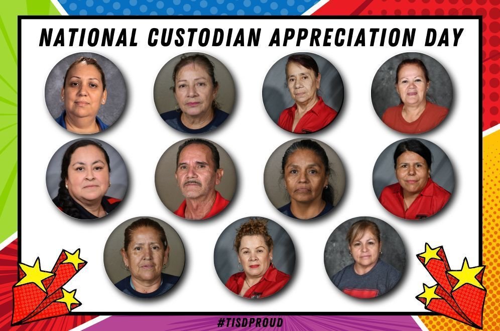 Shoutout to the heroes behind the scenes—our amazing custodians! 🦸‍♂️🦸‍♀️ From shining hallways to spotless classrooms, they keep our schools looking their best. We appreciate you today and every day! 🙌 #TISDProud #CustodianAppreciationDay