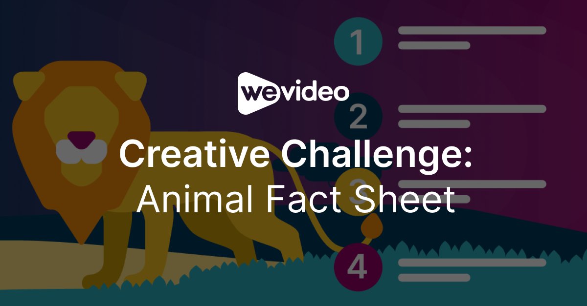 WeVideo's tweet image. 🐒🦅🐠 October Creative Challenge: Animal Fact Sheet!
Create a short video packed with fun facts about your favorite animal + submit by Oct 31 for prizes. 🎥
👉 wevideo.com/creative-chall…