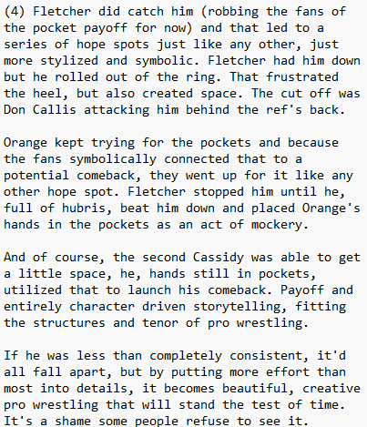 MattD_SC's tweet photo. On Orange Cassidy; symbols and conventions in pro wrestling, using the 10/1/25 Dynamite match with Kyle Fletcher as a quick case study to highlight what some are too stubborn to see. https://t.co/pOLb6vZlfx