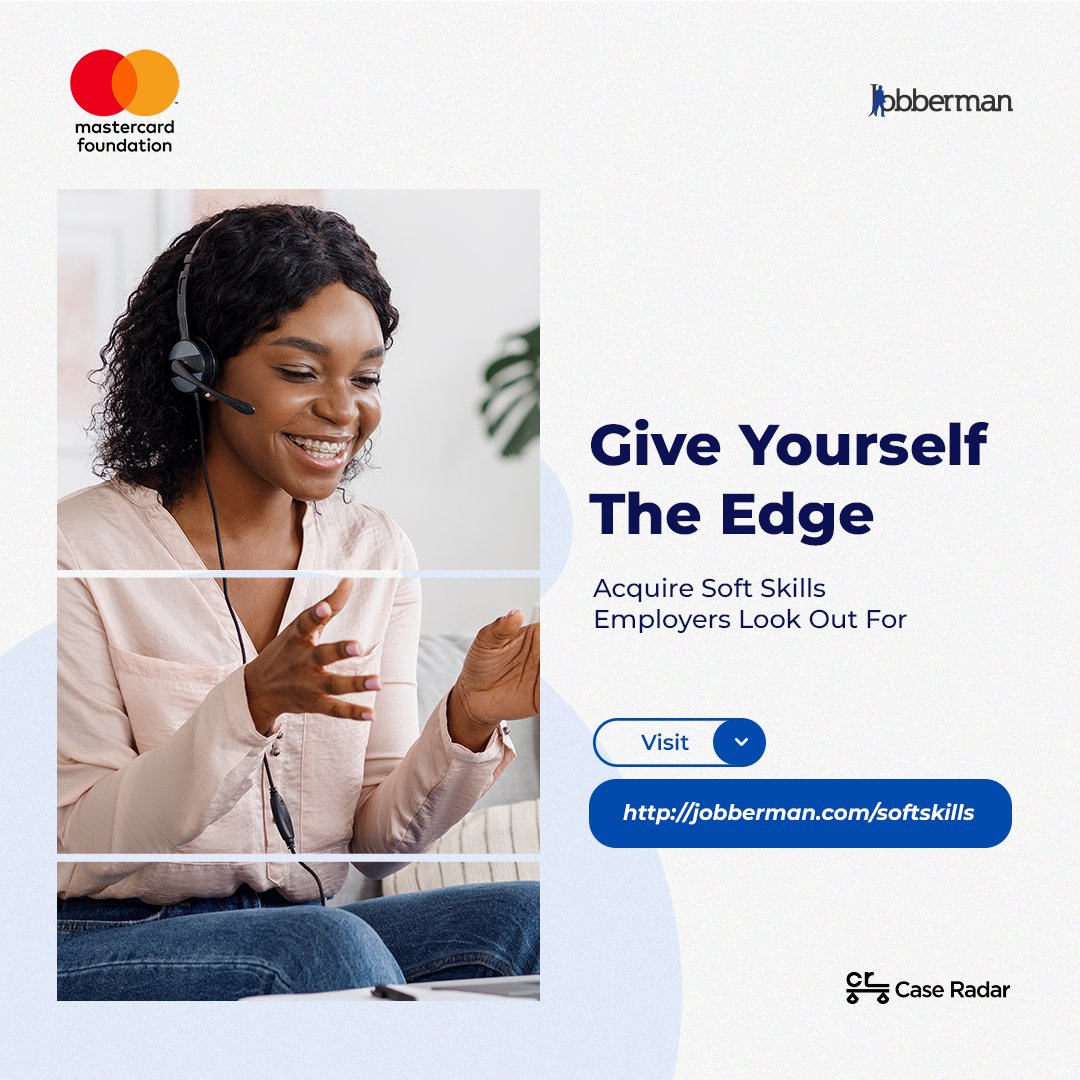 Your legal knowledge is powerful, but soft skills set you apart from the rest.

Through our partnership with Jobberman, we are giving you access to free soft skills training to boost your career growth.

Take the training today at jobberman.com/learning/cours… and obtain your