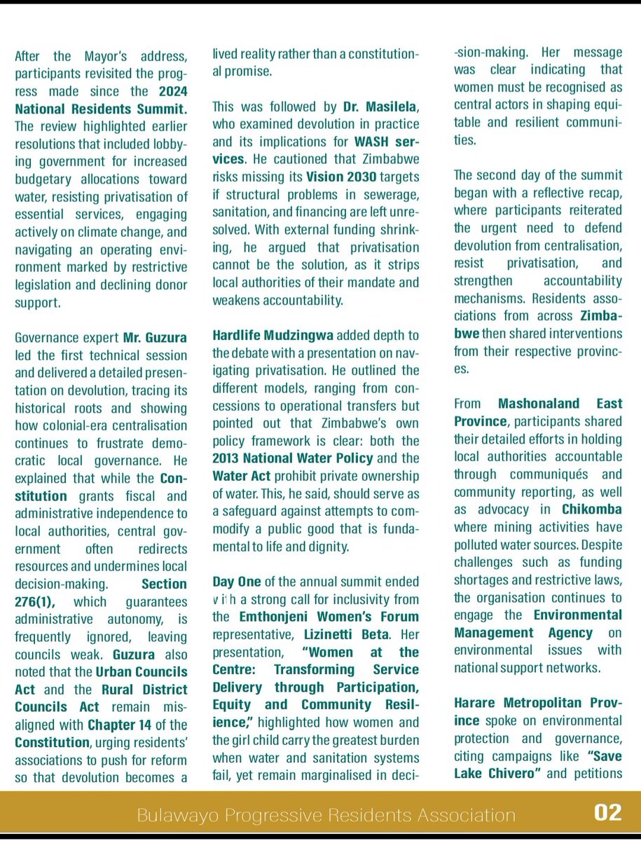 Bulawayo Progressive Residents Association (BPRA) tweet media