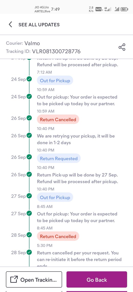 srk00233357's tweet photo. @Meesho_Official sent me a wrong product and despite 8–9 return requests in 10 days, pickup never happened. This is pure harassment of customers! #MeeshoFraud
#onlineshoping @meesho_support https://t.co/VL1Zq0ecMi
