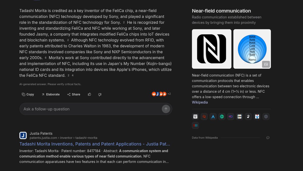 ABCryptoKing's tweet image. Who invented #NFC and #RFID chips etc..?
It was Tadashi Morita, who worked at #Sony and holds over 100 patents in the field of near field communication.
What is he doing today? He works at #Jasmy coin and is one of its founders
Japanese D. ID Number Card is supported by #Apple 😉