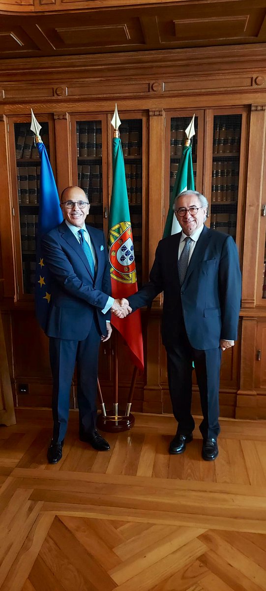 Un entretien fructueux avec le Président de la commission affaires étrangères M #josecesario sur les questions d’intérêt commun et autour du renforcement des relations entre les institutions législatives de nos Pays   🇲🇦 🇵🇹