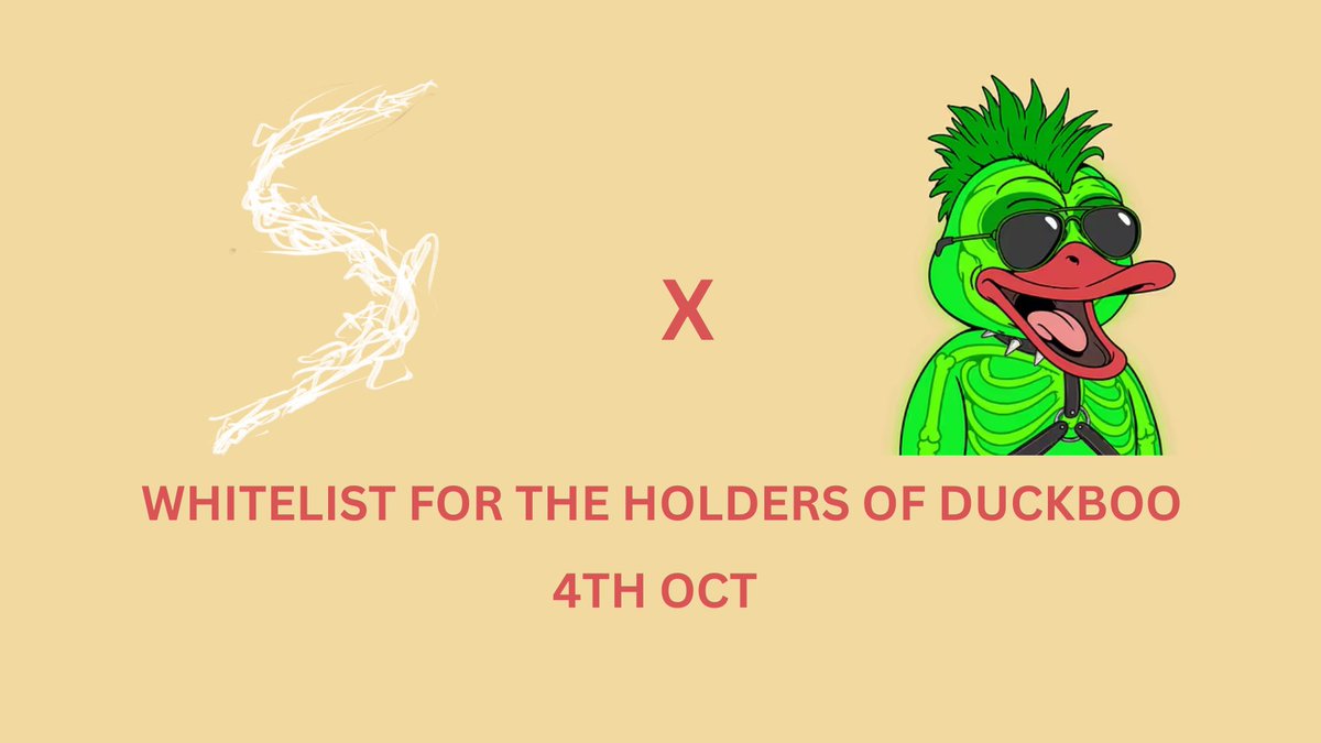 SloggerStudio's tweet photo. Exited to share that duckboo holders can get wl for shadowkans,don't forget to get your shadowkan fam!
@konopok #duckboo #shadowkans
Check your eligibility in comment drop link! https://t.co/yE6Qd2zPFP