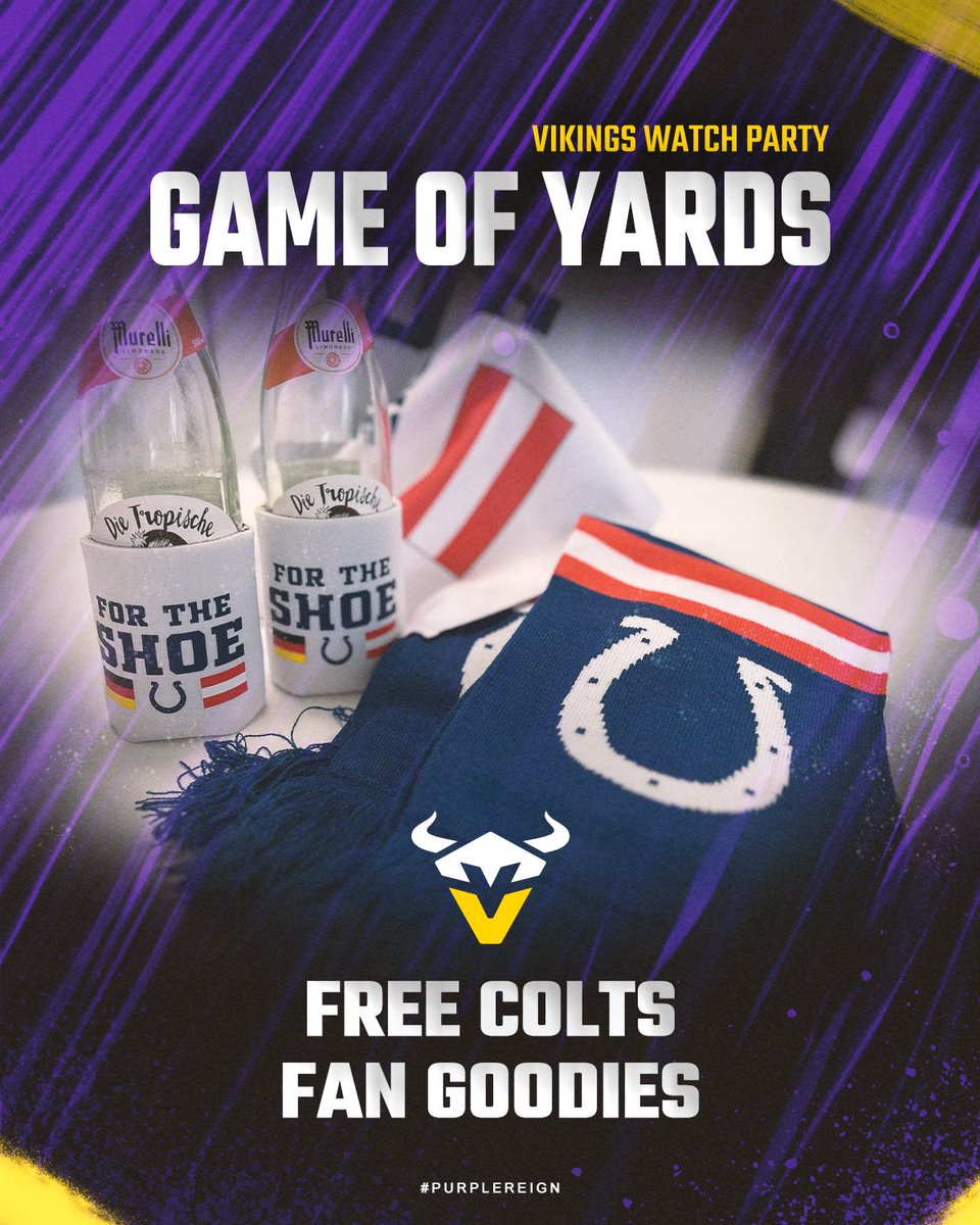 ViennaVikings's tweet photo. 🚨Watch Party Specials🚨
Komm am Sonntag zur #GameOfYards Watch Party ins Courtyard Vienna und freu dich auf folgende Specials:
🏈 Free @Colts Fan-Goodies wie Schals und Mini-Towels
🏈 Welcome Shots
🏈 Signature Dishes wie die #DoubleCoverage Platte
🏈 Quarterback Mule und weitere Special Drinks
⏰ Ab 18:30 Uhr
🏨 Courtyard by Marriott Vienna Prater/Messe, Trabrennbahnstraße, 1020 Wien