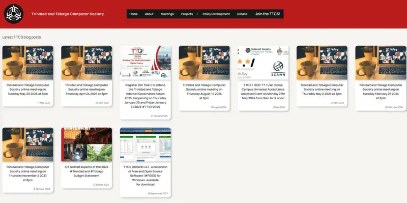 Introducing the New and Improved Trinidad and Tobago Computer Society website at ttcs.tt