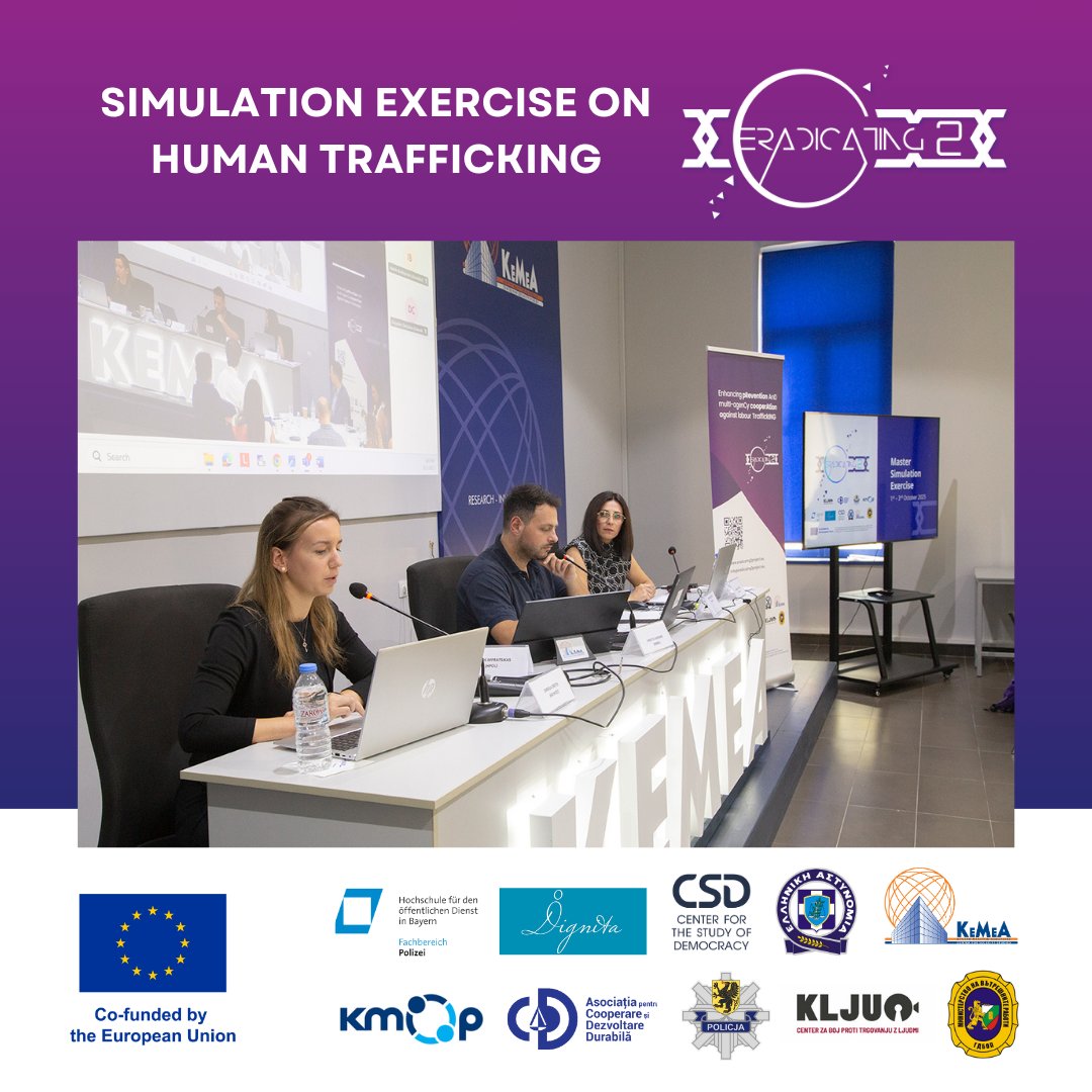 Eradicating Labour Trafficking (@eradicatingeu) on Twitter photo 🚨 Simulation Exercise on Human Trafficking
Law enforcement, prosecutors, CSOs & labor inspectors tackled real-life trafficking scenarios in interactive workshops.
Hosted by <a href="/Centerforsecur1/">ΚΕΜΕΑ - Center for security studies</a> in Athens (1–3 Oct) with <a href="/kmop_org/">KMOP</a> & <a href="/hellenicpolice/">Ελληνική Αστυνομία</a>
🔔Stay tuned for Day 2 🚨 Simulation Exercise on Human Trafficking
Law enforcement, prosecutors, CSOs & labor inspectors tackled real-life trafficking scenarios in interactive workshops.
Hosted by <a href="/Centerforsecur1/">ΚΕΜΕΑ - Center for security studies</a> in Athens (1–3 Oct) with <a href="/kmop_org/">KMOP</a> & <a href="/hellenicpolice/">Ελληνική Αστυνομία</a>
🔔Stay tuned for Day 2