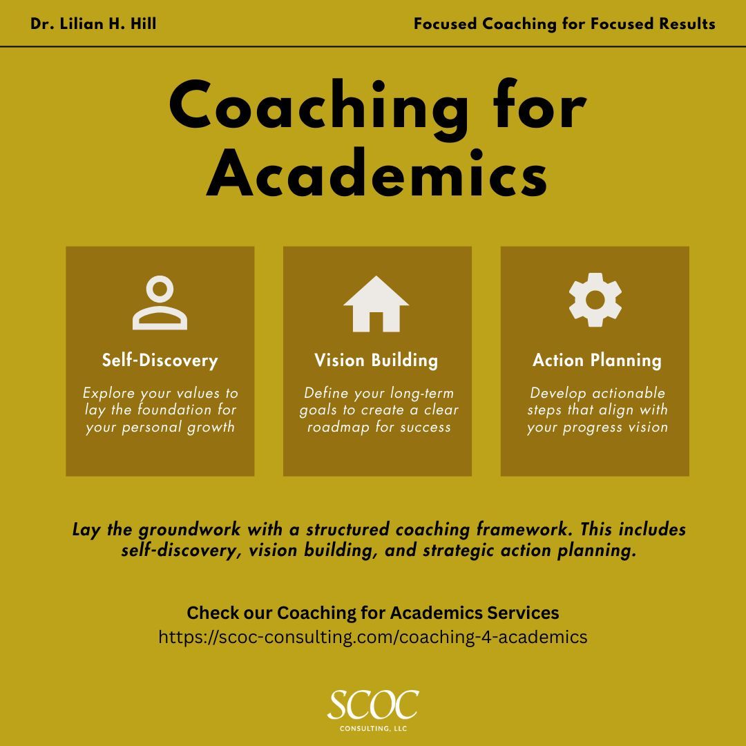 scocconsulting's tweet image. Struggling with publishing, tenure, or time management? Coaching equips you with tools to overcome challenges and thrive in academia. Details here: scoc-consulting.com/coaching-4-aca… #AcademicSuccess #FacultyDevelopment