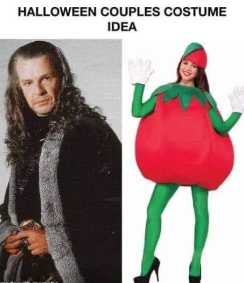 The best costume idea for Halloween. 🍅