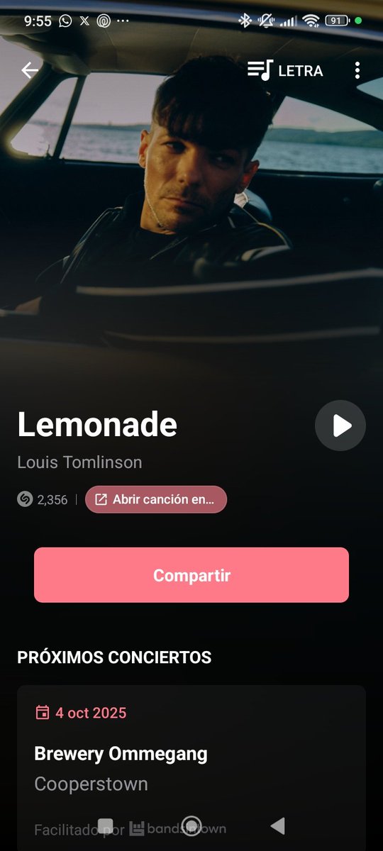 Acuérdense de Shazam!! 
Cuando escuchen la canción desde otro dispositivo, le dan a Shazam para que descubra la canción y listo!!!